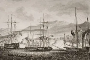 Attack On Sidon By Commodore Charles Napier, September 1840.Engraved G. Greatbach After G Attack On Sidon By Commodore Charles Napier, September 1840.Engraved G. Greatbach After G
