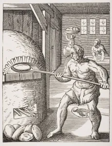 The Baker. 19Th Century Reproduction Of 16Th Century Engraving By Jost Amman The Baker. 19Th Century Reproduction Of 16Th Century Engraving By Jost Amman