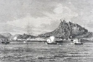 Bombardment Of Alicante Alicante Province Spain During 3Rd Carlist War From Illustrated Bombardment Of Alicante Alicante Province Spain During 3Rd Carlist War From Illustrated