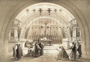 Calvary. After a work by Scottish artist David Roberts, 1796-1864 and Belgian lithographer Louis Haghe, 1806-1885 Calvary. After a work by Scottish artist David Roberts, 1796-1864 and Belgian lithographer Louis Haghe, 1806-1885