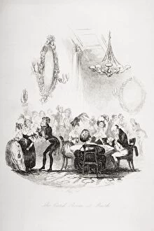 Images Dated 17th November 2005: The Card Room At Bath. Illustration From The Charles Dickens Novel The Pickwick Papers By H. K