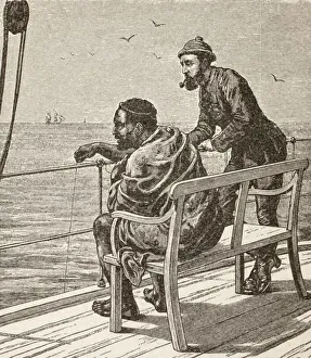 Cetshwayo Kampande, King Of The Zulu Nation, Learning To Fish When On His Way To Exile In Cetshwayo Kampande, King Of The Zulu Nation, Learning To Fish When On His Way To Exile In