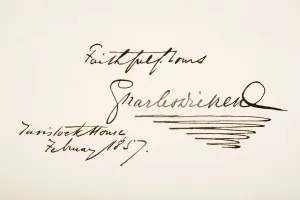 Charles Dickens, 1812 - 1870. English Novelist. Hand Writing Sample Charles Dickens, 1812 - 1870. English Novelist. Hand Writing Sample