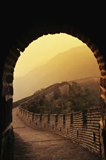 Images Dated 16th May 2000: China, Great Wall Of China seen from inside tower; Mu Tian Yu