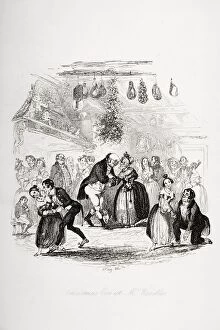 Images Dated 17th November 2005: Christmas Eve At Mr. Wardle s. Illustration From The Charles Dickens Novel The Pickwick Papers By