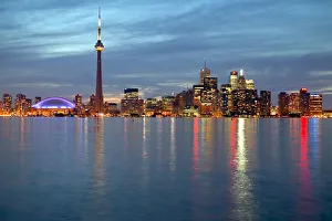 City Skyline At Dusk From Centre Island, Toronto, Ontario City Skyline At Dusk From Centre Island, Toronto, Ontario