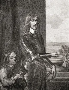 Colonel Sir John Hutchinson 1615 - 1664 And His Son. English Puritan Leader And Prominent Roundhead In The English Colonel Sir John Hutchinson 1615 - 1664 And His Son. English Puritan Leader And Prominent Roundhead In The English