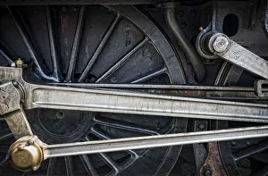 Connecting Rods Of Sir Nigel Gresley Steam Locomotive, North Yorkshire, England Connecting Rods Of Sir Nigel Gresley Steam Locomotive, North Yorkshire, England
