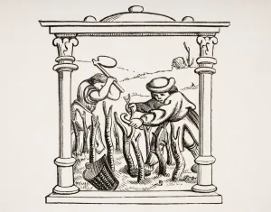 Culture Of The Vine. 19Th Century Reproduction Of Miniature In 16Th Century Prayer Culture Of The Vine. 19Th Century Reproduction Of Miniature In 16Th Century Prayer