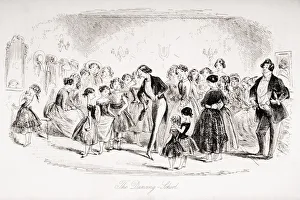 The Dancing School. Illustration By Phiz (Hablot Knight Browne) 1815-1882 The Dancing School. Illustration By Phiz (Hablot Knight Browne) 1815-1882