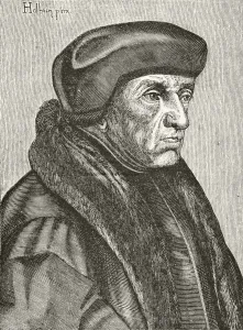 Desiderius Erasmus 1469 To 1536 After 16Th Century Wood Engraving Of A Painting By Holbein From Science And Literature Desiderius Erasmus 1469 To 1536 After 16Th Century Wood Engraving Of A Painting By Holbein From Science And Literature