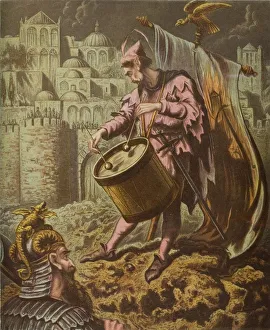 Diaboluss Drummer Before The Walls Of Mansoul. From The Book The Holy Wara By John Diaboluss Drummer Before The Walls Of Mansoul. From The Book The Holy Wara By John