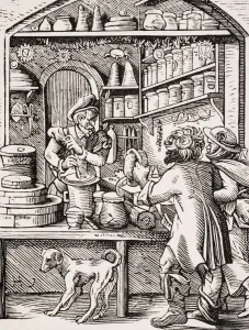 The Druggist. 19Th Century Reproduction Of 16Th Century Woodcut By Jost Amman The Druggist. 19Th Century Reproduction Of 16Th Century Woodcut By Jost Amman