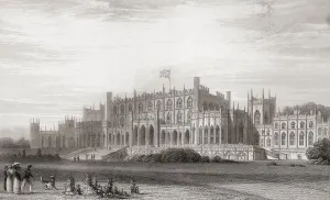 Eaton Hall, Cheshire, England In The Early 19th Century Eaton Hall, Cheshire, England In The Early 19th Century