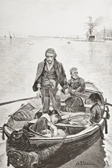 The emigrants. From Ilustracion Artistica, published 1887 The emigrants. From Ilustracion Artistica, published 1887