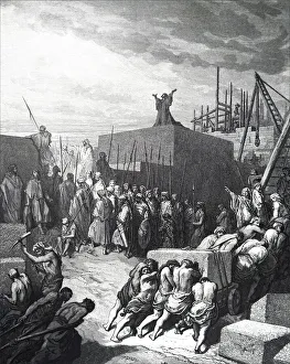 Engraving depicting Solomon's rebuilding of the Temple Engraving depicting Solomon's rebuilding of the Temple