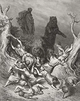 Engraving From The Dore Bible Illustrating 2 Kings Ii 23 And 24 The Children Destroyed Engraving From The Dore Bible Illustrating 2 Kings Ii 23 And 24 The Children Destroyed