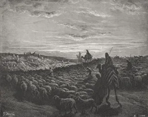 Engraving From The Dore Bible Illustrating Genesis Xiii 1 To 4 Abraham Journeying Engraving From The Dore Bible Illustrating Genesis Xiii 1 To 4 Abraham Journeying