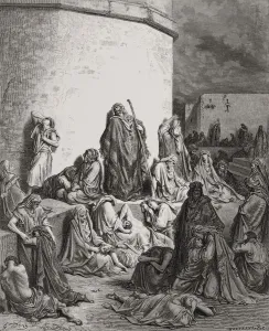 Engraving From The Dore Bible Illustrating Lamentations I 1 And 2 The People Mourning Engraving From The Dore Bible Illustrating Lamentations I 1 And 2 The People Mourning