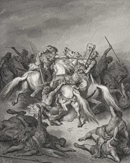 Engraving From The The Dore Bible Illustrating 2 Samuel Xxi 16 And 17 Abishai Saves Engraving From The The Dore Bible Illustrating 2 Samuel Xxi 16 And 17 Abishai Saves