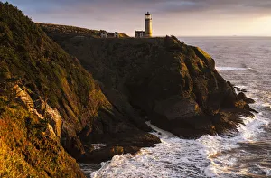 Evening Light Warms North Head Lighthouse; Ilwaco, Washington, United States Of America Evening Light Warms North Head Lighthouse; Ilwaco, Washington, United States Of America