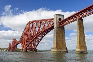 The famous Forth Bridge over Firth of Forth at low tide at South Queensferry in Edinburgh, Scotland, United Kingdom The famous Forth Bridge over Firth of Forth at low tide at South Queensferry in Edinburgh, Scotland, United Kingdom