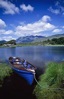 Fishing Boat On Upper Lake, Killarney National Park, County Kerry, Ireland Fishing Boat On Upper Lake, Killarney National Park, County Kerry, Ireland