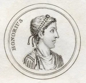 Flavius Honorius 384 - 423 Roman Emperor From The Book Crabbs Historical Dictionary Published 1825 Flavius Honorius 384 - 423 Roman Emperor From The Book Crabbs Historical Dictionary Published 1825