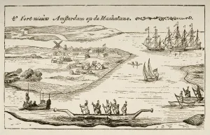 Fort And Settlement Of New Amsterdam On Manhatten Island In 1620S Fort And Settlement Of New Amsterdam On Manhatten Island In 1620S
