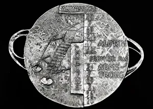 French medal struck to commemorate the first human steps taken on the moon French medal struck to commemorate the first human steps taken on the moon