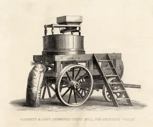 Garrett And Son's Improved Stone Mill For Grinding Wheat Garrett And Son's Improved Stone Mill For Grinding Wheat