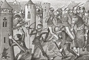 How Gergeau Was Taken. After A Miniature From The 15Th Century Manuscript Vigiles Du Roi Charles Vii How Gergeau Was Taken. After A Miniature From The 15Th Century Manuscript Vigiles Du Roi Charles Vii