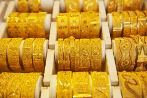 Gold Bangles For Sale In Gold Souk; Dubai, United Arab Emirates Gold Bangles For Sale In Gold Souk; Dubai, United Arab Emirates
