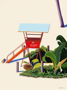 Hanauma Bay, Lifeguard Tower On Beach (Acrylic Painting) Hanauma Bay, Lifeguard Tower On Beach (Acrylic Painting)