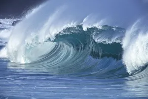 Hawaii, Large Wave Curling With Glassy Conditions A31B Hawaii, Large Wave Curling With Glassy Conditions A31B
