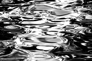 Hawaii, Maui, Abstract Water Reflection. Black And White Hawaii, Maui, Abstract Water Reflection. Black And White