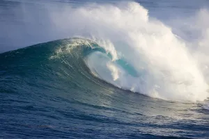 Hawaii, Maui, Large Wave Crashing At Jaws, Well Known Surf Spot Hawaii, Maui, Large Wave Crashing At Jaws, Well Known Surf Spot