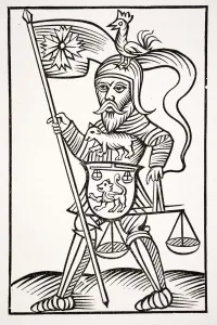 Hermensul Or Irmensul. Ancient Saxon Idol, 19Th Century Reproduction Of Woodcut From Hermensul Or Irmensul. Ancient Saxon Idol, 19Th Century Reproduction Of Woodcut From