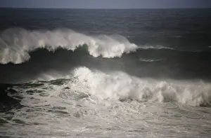 High Surf Breaks During The Winter; Oregon, United States Of America High Surf Breaks During The Winter; Oregon, United States Of America