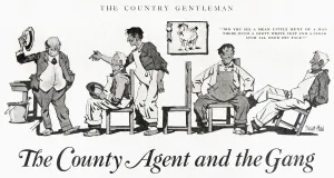 Historic Illustration Of Extension County Agent With Group Of Farmers From The Early 20th Historic Illustration Of Extension County Agent With Group Of Farmers From The Early 20th