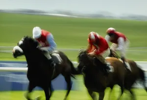Horse Racing, Ireland; Jockeys Racing Their Horses Horse Racing, Ireland; Jockeys Racing Their Horses