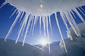 Icicles Hanging From Iceberg On Spencer Lake Kp Alaska Icicles Hanging From Iceberg On Spencer Lake Kp Alaska