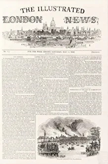 Illustrated London News. Front page of first issue, dated May 14, 1842. Fourth reprint Illustrated London News. Front page of first issue, dated May 14, 1842. Fourth reprint