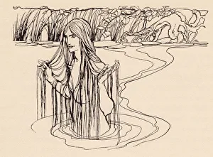 Illustration From Grimm's Fairy Tale, The Nix Of The Mill-Pond Illustration From Grimm's Fairy Tale, The Nix Of The Mill-Pond