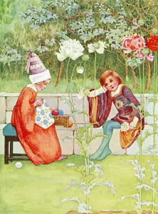 Illustration To The Poem Love Story From The Book Childhood By Millicent And Githa Sowerby, Published 1907 Illustration To The Poem Love Story From The Book Childhood By Millicent And Githa Sowerby, Published 1907