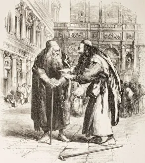 Illustration By Sr John Gilbert For The Merchant Of Venice, By William Shakespeare Illustration By Sr John Gilbert For The Merchant Of Venice, By William Shakespeare