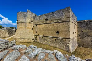 The imposing fortification of the Otranto Castle in Otranto in Puglia, Italy The imposing fortification of the Otranto Castle in Otranto in Puglia, Italy