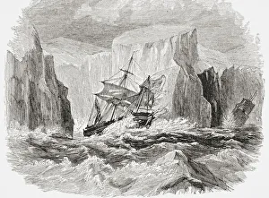 Incident From James Clark Rosss Antartic Voyage Ships Erebus And Terror In The Incident From James Clark Rosss Antartic Voyage Ships Erebus And Terror In The