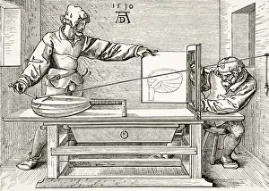 Instruments Of Mathematical Precision For Designing Objects In Perspective After A Wood Engraving By Albert Durer Of Instruments Of Mathematical Precision For Designing Objects In Perspective After A Wood Engraving By Albert Durer Of
