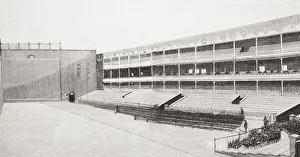 Interior of the Fiesta Alegre Fronton court and stands, Madrid, Spain seen here on the day of its inauguration Interior of the Fiesta Alegre Fronton court and stands, Madrid, Spain seen here on the day of its inauguration